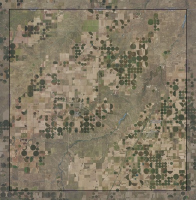 Hansford County TX USGS imagery and topo map