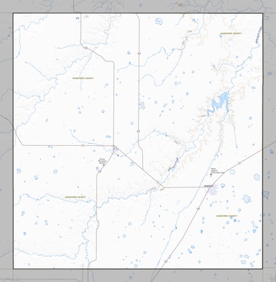 Hansford County TX USGS topo map