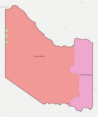 Hardeman County TX school district boundaries map