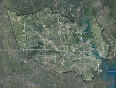 Harris County TX USGS imagery and topo map