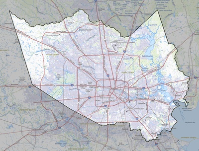 Harris County TX USGS topo map