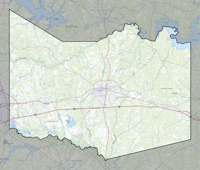 Harrison County TX USGS topo map