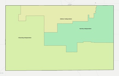 Hartley County TX school district boundaries map
