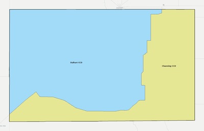 Hartley County TX townships and subdivisions map