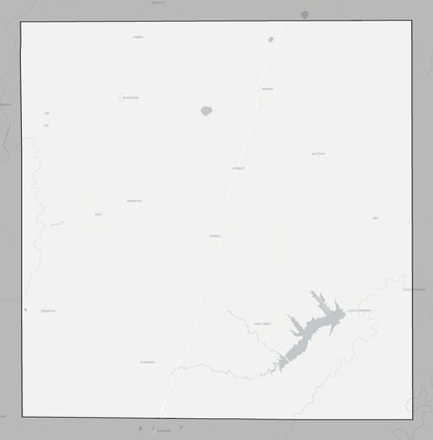 Haskell County TX county basemap context