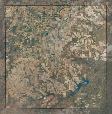 Haskell County TX USGS imagery and topo map