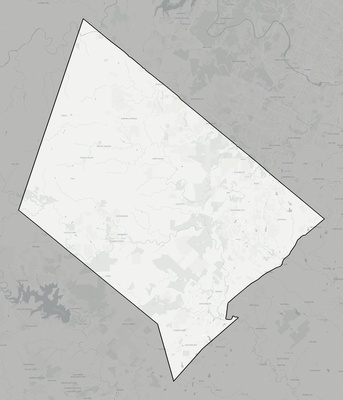 Hays County TX county basemap context