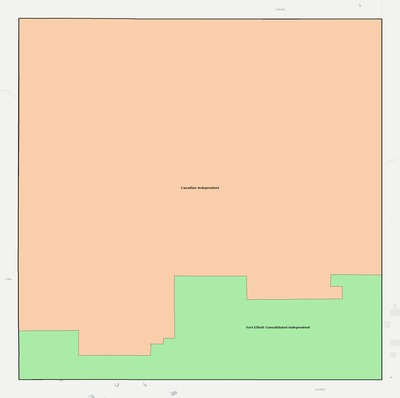 Hemphill County TX school district boundaries map