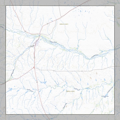 Hemphill County TX USGS topo map