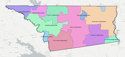 Henderson County TX school district boundaries map