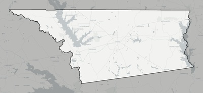 Henderson County TX county basemap context
