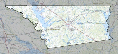 Henderson County TX USGS topo map