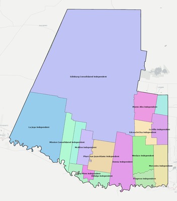 Hidalgo County TX school district boundaries map