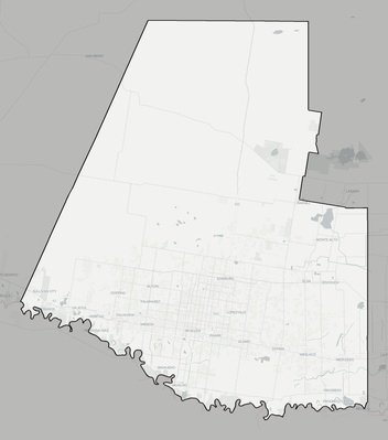 Hidalgo County TX county basemap context