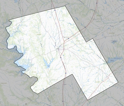 Hill County TX USGS topo map