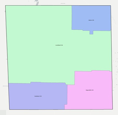 Hockley County TX townships and subdivisions map