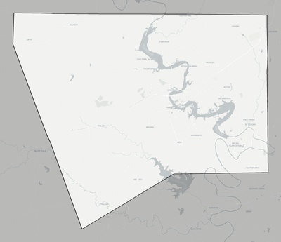 Hood County TX county basemap context