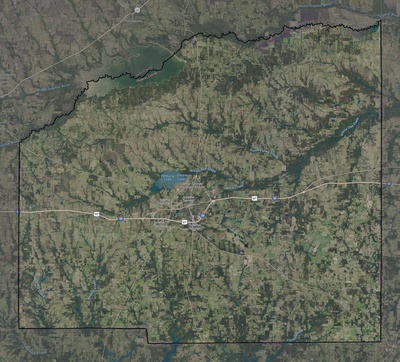 Hopkins County TX USGS imagery and topo map