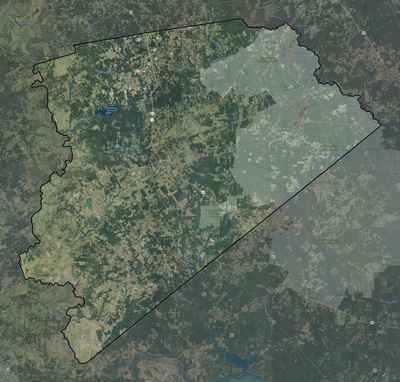 Houston County TX USGS imagery and topo map