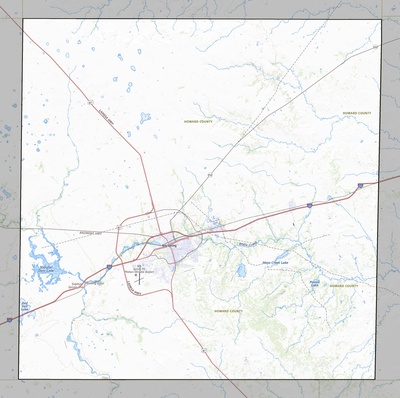 Howard County TX USGS topo map