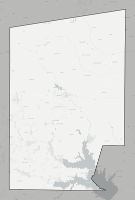 Hunt County TX county basemap context
