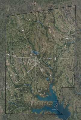 Hunt County TX USGS imagery and topo map