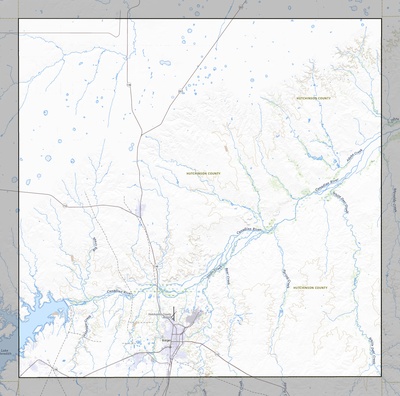 Hutchinson County TX USGS topo map