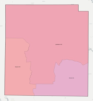 Jack County TX townships and subdivisions map