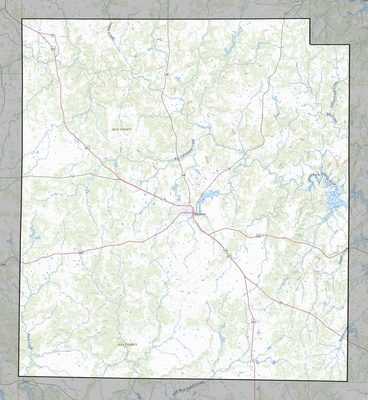 Jack County TX USGS topo map