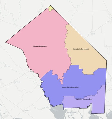 Jackson County TX school district boundaries map