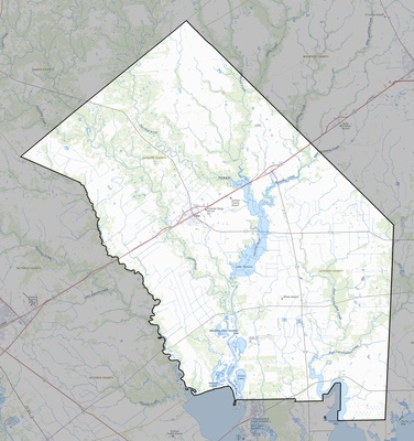 Jackson County TX USGS topo map