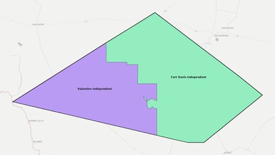 Jeff Davis County TX school district boundaries map