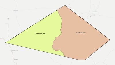 Jeff Davis County TX townships and subdivisions map