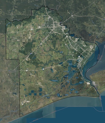 Jefferson County TX USGS imagery and topo map