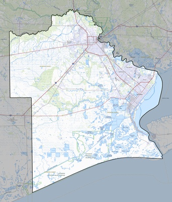 Jefferson County TX USGS topo map