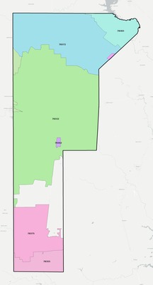 Jim Wells County TX ZIP code boundaries map