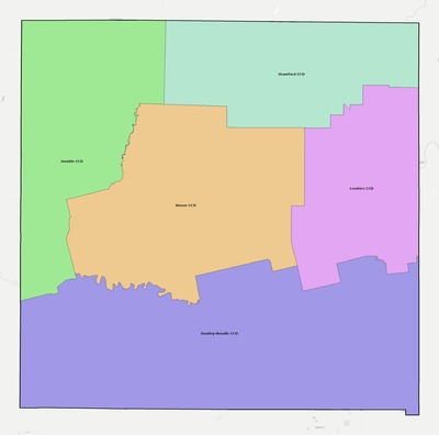 Jones County TX townships and subdivisions map