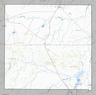 Jones County TX USGS topo map