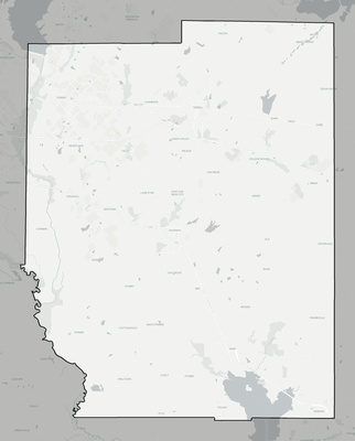 Kaufman County TX county basemap context