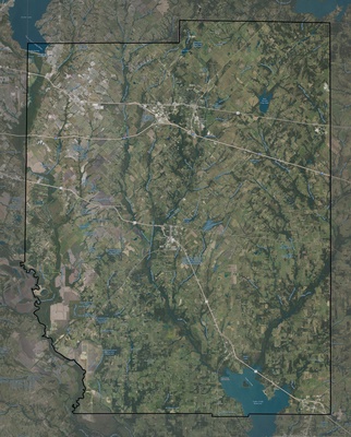 Kaufman County TX USGS imagery and topo map
