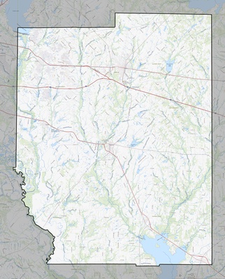 Kaufman County TX USGS topo map