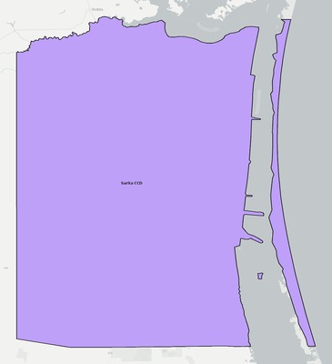 Kenedy County TX townships and subdivisions map