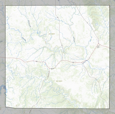 Kent County TX USGS topo map