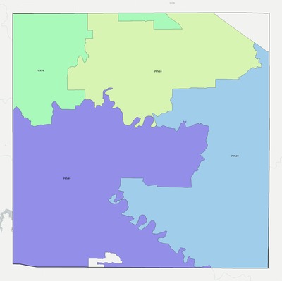 Kent County TX ZIP code boundaries map