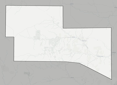 Kerr County TX county basemap context