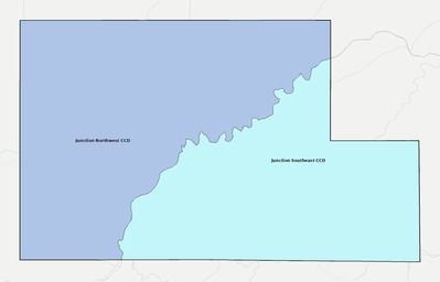 Kimble County TX townships and subdivisions map
