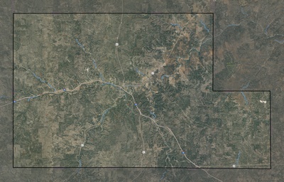 Kimble County TX USGS imagery and topo map