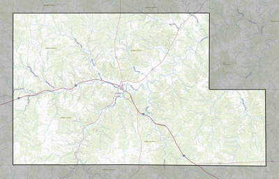 Kimble County TX USGS topo map