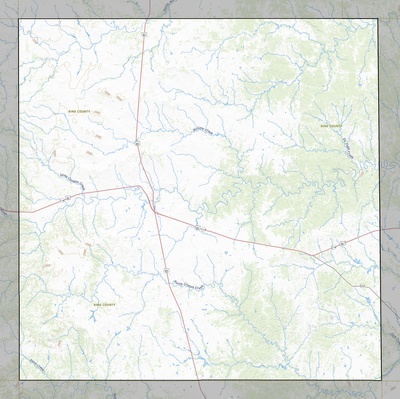 King County TX USGS topo map