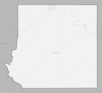 Kinney County TX county basemap context